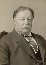 Black-and-white photographic portrait of William Howard Taft