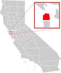 舊金山在加利福尼亞州的位置