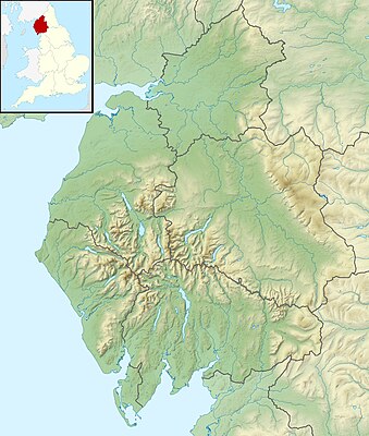 Location map Cumbria