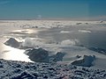 Southern Hurd Peninsula from Mount Friesland, with False Bay on the left and South Bay on the right, and Smith Island seen on the horizon