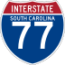 Interstate 77 marker