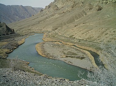 Aras river in the vicinity of Julfa-Iran (Left hand Iran - Right Hand Nakhichevan) in March 2006.