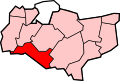 坦布里奇韦尔斯自治市镇位于肯特郡的位置