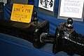 Link and Pin railway coupler on display in the Kentucky Railway Museum