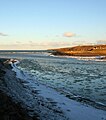 Mouth of Blanda river emptying into Húnaflói, November 2007