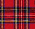 Image 56The Royal Stewart tartan. It is also the personal tartan of Queen Elizabeth II Tartan is used in clothing, such as skirts and scarves, and has also appeared on tins of Scottish shortbread. (from Culture of the United Kingdom)