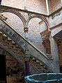 The stairs to the Royal Apartment with a porphyry column