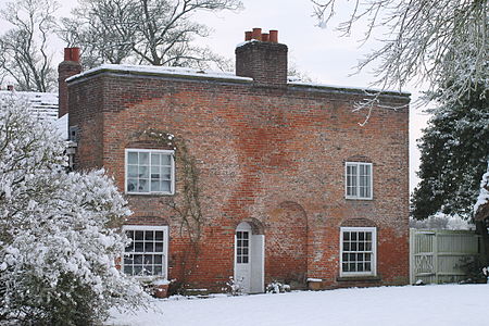 West entrance of Shandy Hall in snow