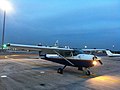 Seletar Flying Club's Cessna 172 9V-BOQ during preflight preparation for night operations.