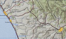 SR 78 continues east from I-5 and turns slightly northeast before making a 90-degree turn southeast at the western junction with US 395. SR 78 and US 395 continue southeast past Escondido, where SR 78 turns south.