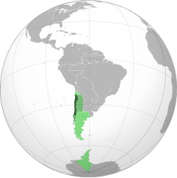 Map of the Captaincy General of Chile in 1796 and claimed territories