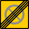 End of no parking zone (formerly used )