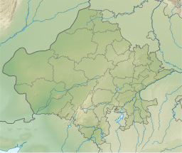 Location of Rajsamand lake within Rajasthan