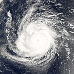 Hurricane Ioke at peak strength