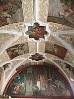 Rib vault with 17th-century paintings