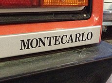 Lancia Montecarlo Badge