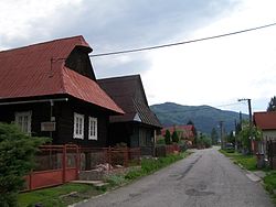 Spectacular old wooden houses in Liptovská Osada