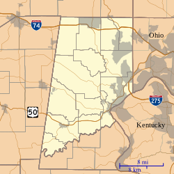 Dover is located in Dearborn County, Indiana