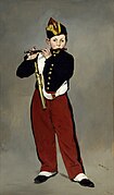 《吹笛子的少年》，1866年，收藏于奥塞美术馆