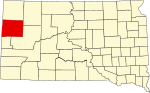 标示出布尤特县位置的地图