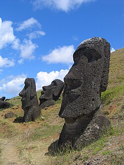 Moai, Rano Raraku crater, Easter Island