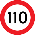 110 km/h speed limit