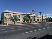 Monroe High School was built in 1914 and is located at 215 N. 7th St. It was listed in the National Register of Historic Places on August 26, 1977, ref. #77000237.