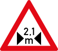 Width restriction ahead