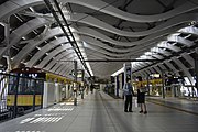 改建后的银座线站台（2020年8月15日）