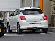 Rear view of Suzuki Swift RS (Japan)