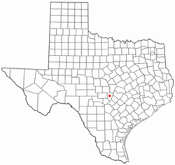 约翰逊城在得克萨斯州的位置