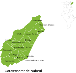 Subdivisions of Nabeul Governorate