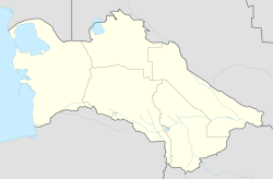 梅尔夫在土库曼斯坦的位置