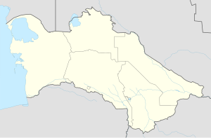 达瓦札在土库曼的位置