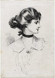 Pencil illustration, A fashionable and youthful white woman with a passive expression