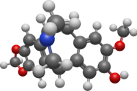 Amurensine ball and stick structure