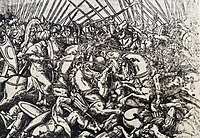 A woodcut of the battle of Varna in 1444