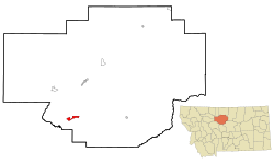 Location of Highwood, Montana