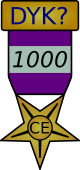 Award for 1000 DYK creations and expansions