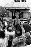 Gerald and Betty Ford on a whistle stop tour in Michigan in 1976