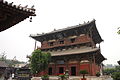 Xieshan roof with double eaves on the Guanyin Pavilion in Dule Temple in Tianjin, China