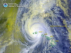 Hurricane Gordon (1994) near peak intensity.