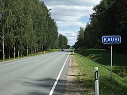 Riga-Pskov highway in Kaubi