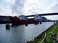 A ship in the Kiel Canal