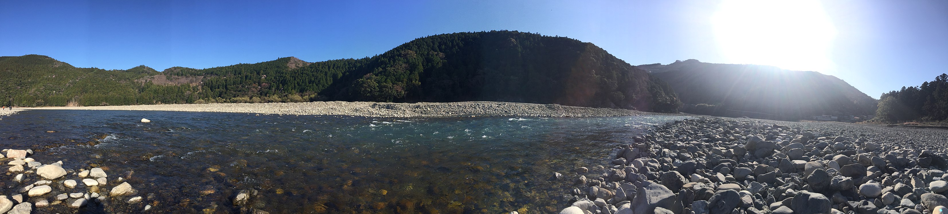 日本和歌山縣田邊市熊野本宮，熊野川，2016-03-21