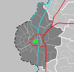 Location of Binnenstad in Maastricht