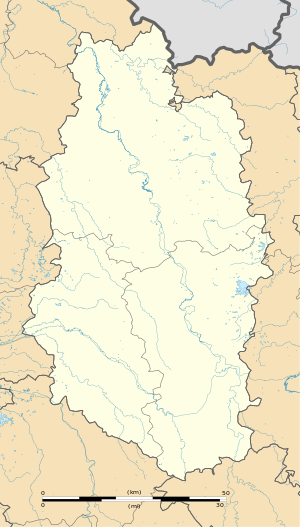 索维尼在默兹省的位置