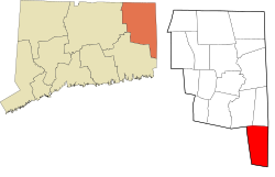 Voluntown's location within the Northeastern Connecticut Planning Region and the state of Connecticut