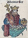 Portrait of Alboin from the Nuremberg Chronicle