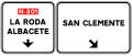 S-360 Signs on the road on conventional roads. Immediate exit to conventional road and own direction